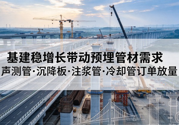 礼泉基建稳增长带动预埋监测管材需求，声测管、沉降板、注浆管订单持续放量